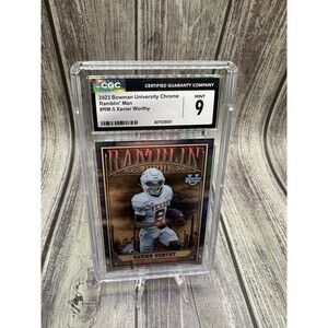 2023 Bowman University Chrome Ramblin' Man #RM-5 Xavier Worthy Cgc 9